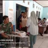 Pembagian Beras Bulog  yang di Kawal Oleh Babinsa Cijengkol Bapak Suhenda di Kantor Desa Cijengkol Kecamatan Cilograng kabupaten Lebak Banten 