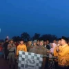 Pelepasn Jamah Haji diStadion Sukung Kotabumi