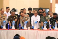 Pj. Gubernur Lampung Saksikan Pemusnahan Barang Bukti Narkotika Oleh Kepolisian Daerah Lampung