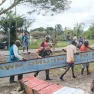 Babinsa Bersama Warga Kerja Bakti Bersihkan Balai Kampung Mwuare