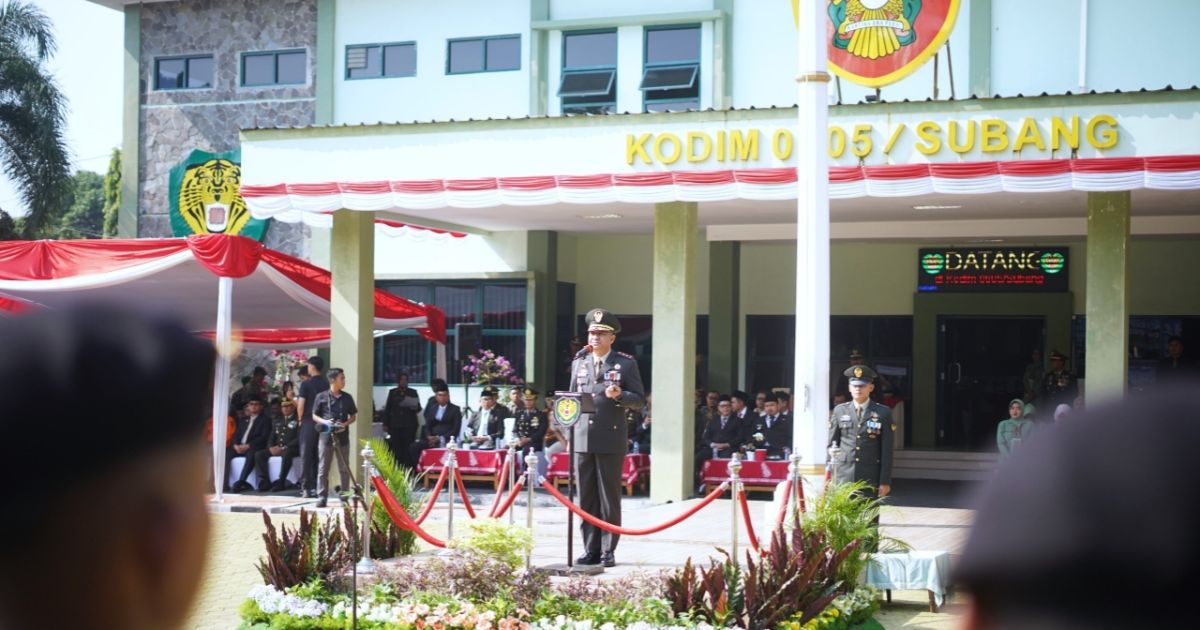 Bupati Subang Hadiri Upacara HUT ke-80 TNI, Tegaskan Komitmen Sinergi untuk Indonesia Maju