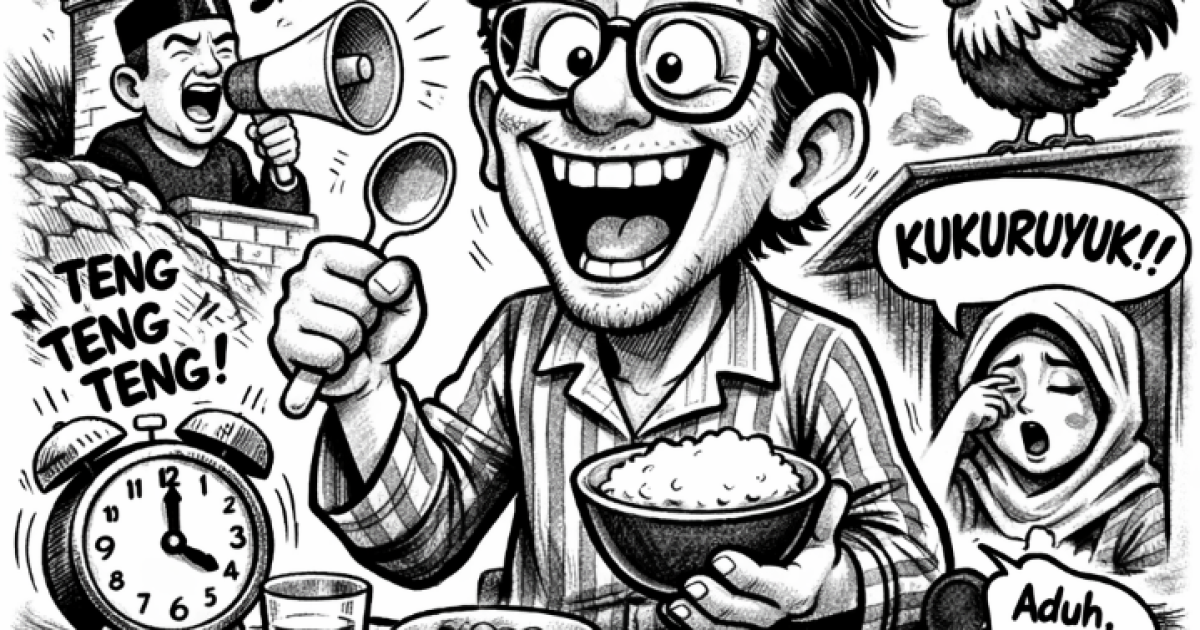 Gambar : Ilustrasi cerita si Odon Endro bantuan IA.