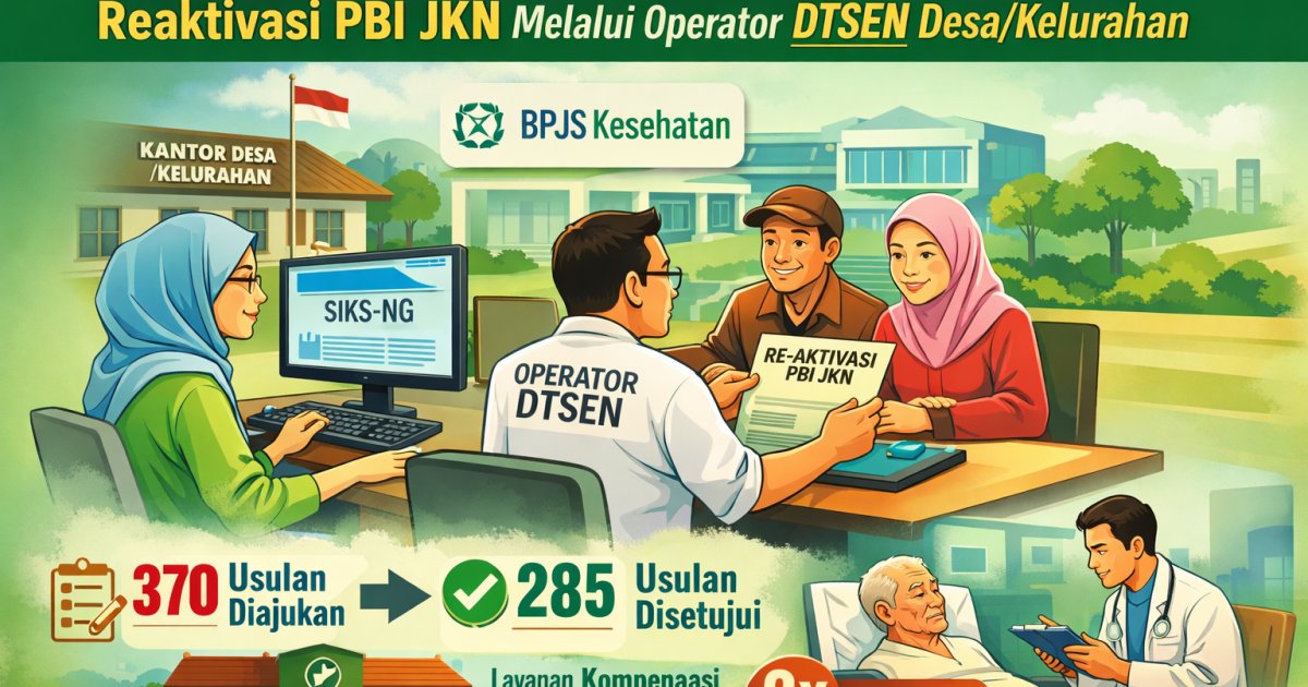 Dinsos Tangerang Permudah Proses Reaktivasi PBI JKN Melalui Operator DTSEN Desa/Kelurahan