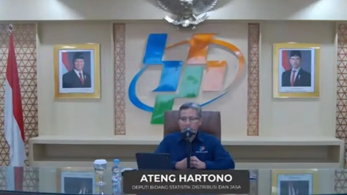 Deputi Bidang Statistik Distribusi dan Jasa BPS Ateng Hartono. (Youtube BPS)