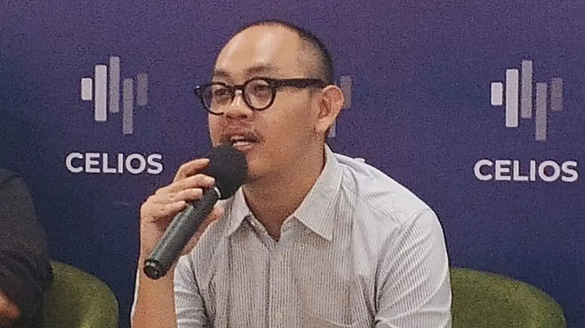 Direktur Eksekutif Center of Economic and Law Studies, Bhima Yudhistira Adhinegara dalam diskusi Polemik Harga Beras dan Kebijakan Pangan di Tengah Krisis Iklim, Selasa (16/9/2025).