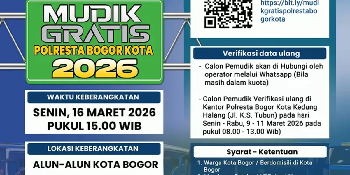 Polresta Bogor Kota Fasilitasi 300 Pemudik Gratis ke Semarang dan Cilacap Jelang Lebaran 2026