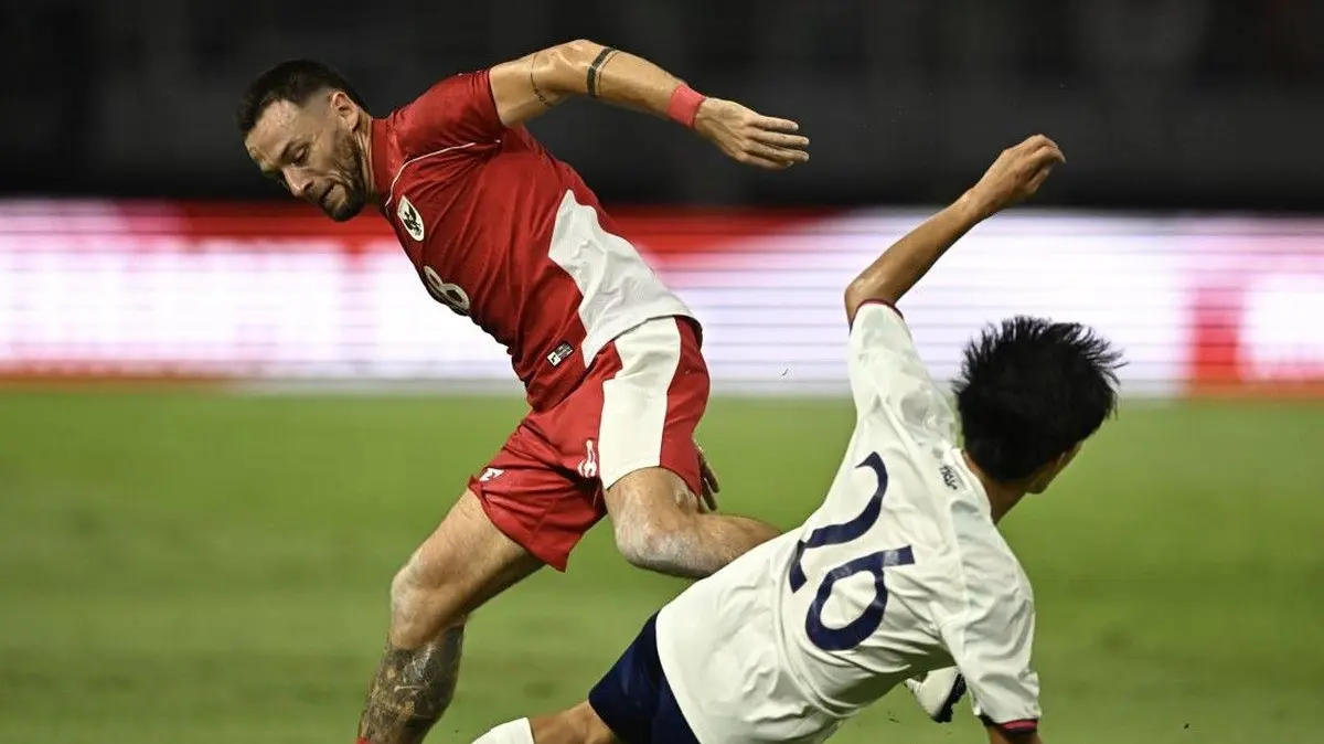 Marc Klok jadi salah satu pemain yang masuk dalam daftar pemain Timnas Indonesia jelang FIFA Series 2026. (ANTARA FOTO/SIGID KURNIAWAN)