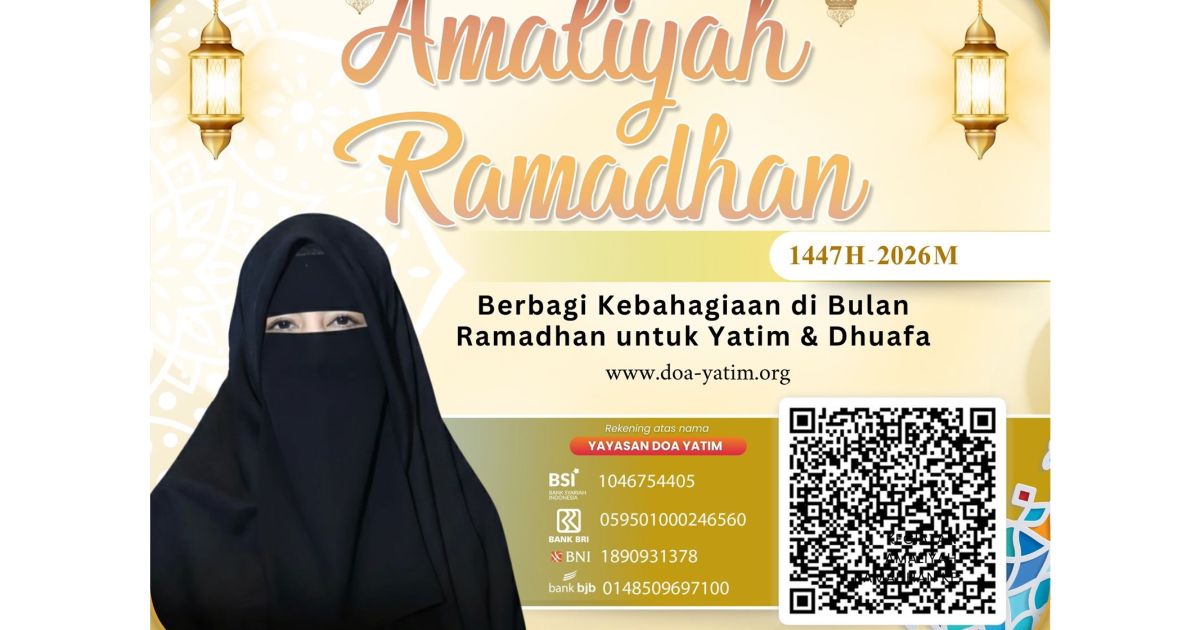 – Yayasan Doa Yatim (YDY) kembali memperkuat komitmen sosialnya melalui agenda tahunan Amaliyah Ramadhan yang kini memasuki tahun ke-23. Acara tersebut dijadwalkan berlangsung pada Minggu, 15 Maret 2026, bertempat di Aula Graha Widya Wisuda (GWW), Kampus IPB Dramaga, Bogor, Jawa Barat hadirkan Umi Pipik