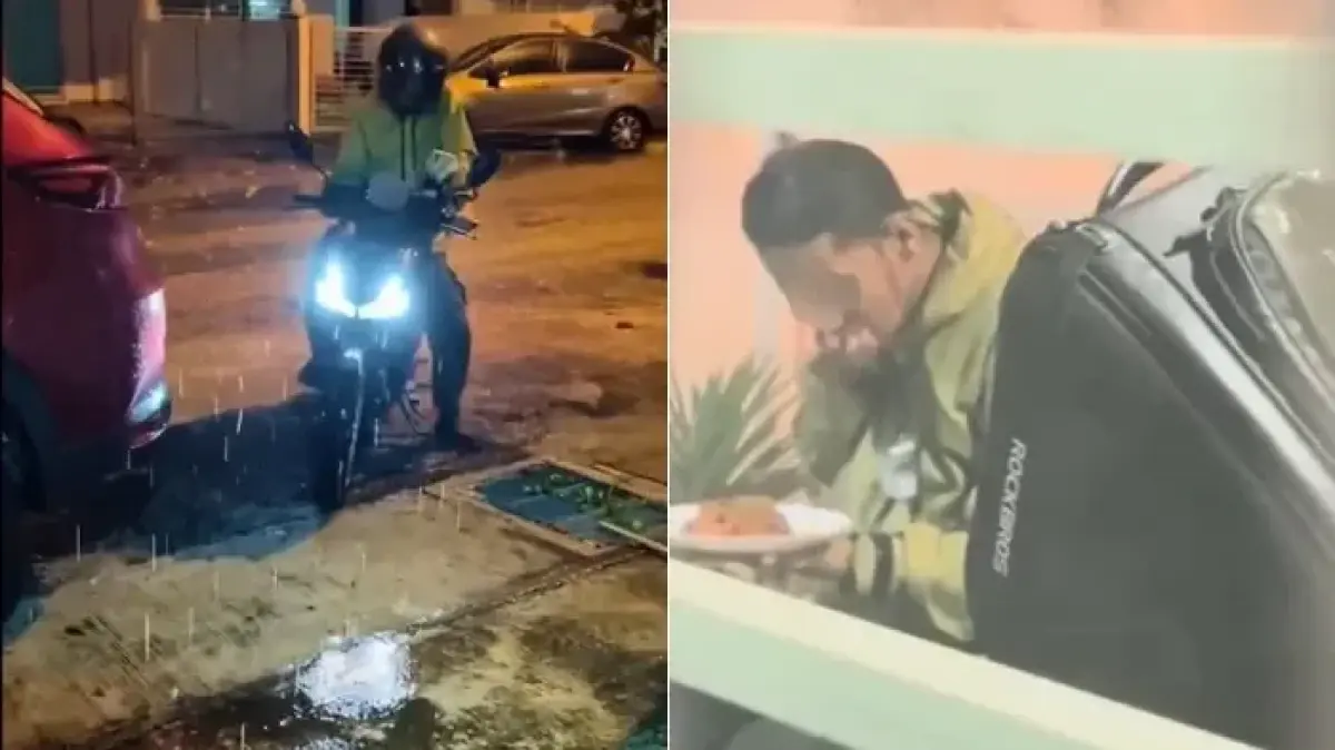 Momen Ramadan Menyentuh: Pria di Malaysia Ajak Driver Ojol Makan Berbuka Usai Terjang Hujan