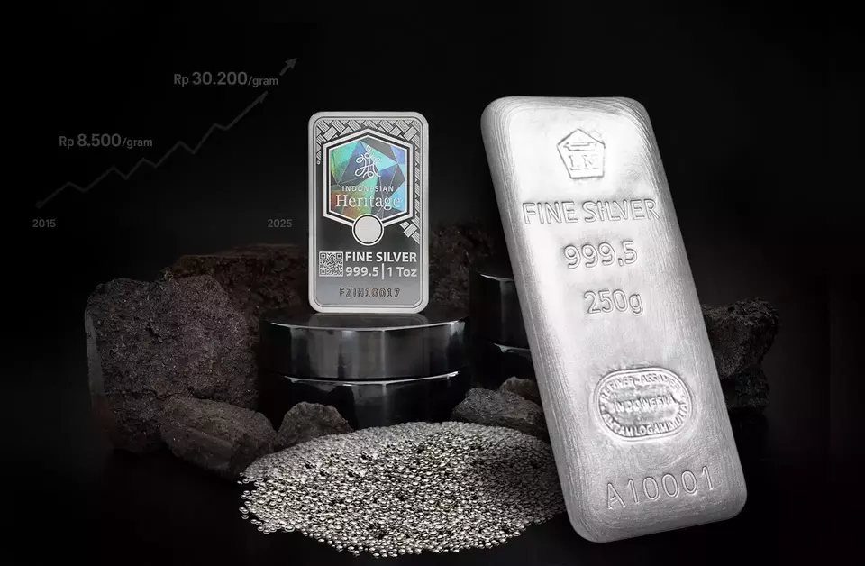 Ilustrasi perak Antam (Logam Mulia Antam)