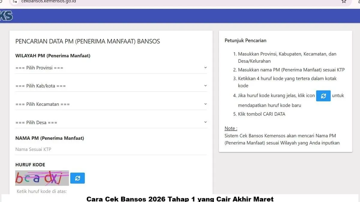Penyaluran Bansos Periode Januari-Maret 2026 Rampung Akhir Maret, Segera Cek Status Penerima PKH dan BPNT