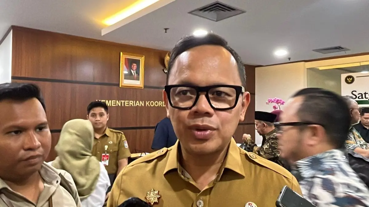 Wakil Menteri Dalam Negeri (Wamendagri) Bima Arya Sugiarto, saat ditemui di Kantor Kementerian Koordinator Bidang Pangan, Jakarta, Selasa (31/3/2026).