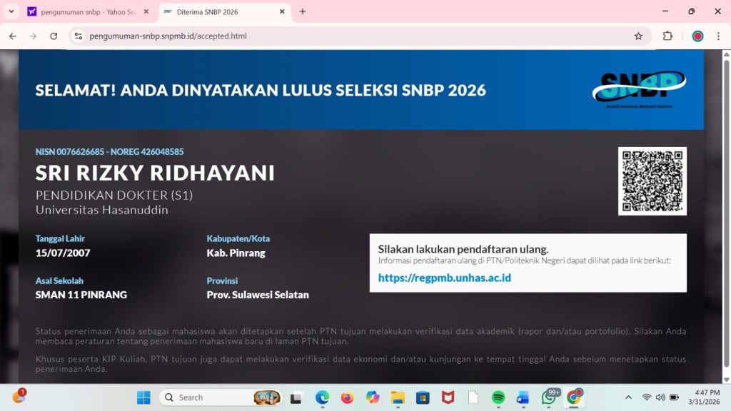 Melampaui Target: Mayoritas Siswa SMAN 11 Pinrang Rebut Kursi di PTN Favorit Lewat Jalur Prestasi SNBP 2026