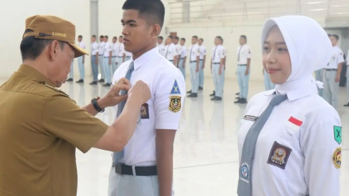 Seleksi Calon Pasukan Pengibar Bendera Pusaka (Paskibraka) Kabupaten Hulu Sungai Selatan (HSS) Tahun 2026, di Gedung Bela Diri Disporapar HSS, Kandangan, Kalimantan Selatan, Selasa (31/3/2026). (ANTARA/HO-Diskominfo HSS)