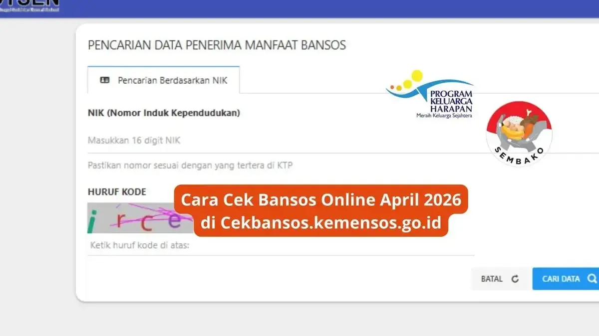 Penyaluran PKH dan BPNT Lanjut April 2026: Panduan Cek Penerima Bansos Lansia Rp600 Ribu
