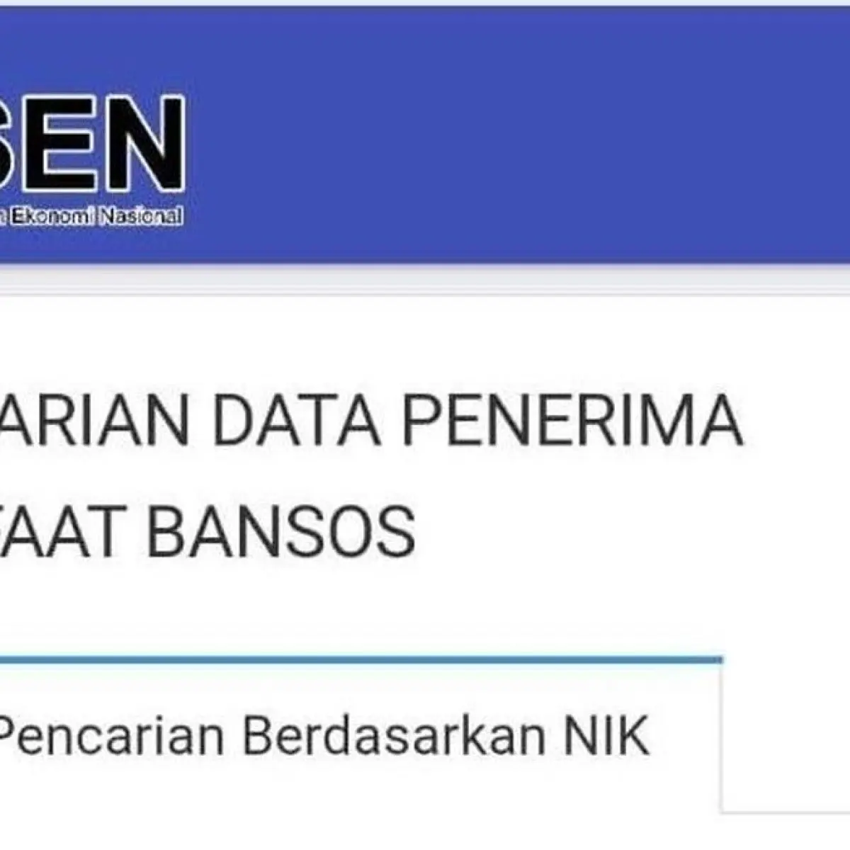 Laman cek bansos. (Foto: Kemensos)