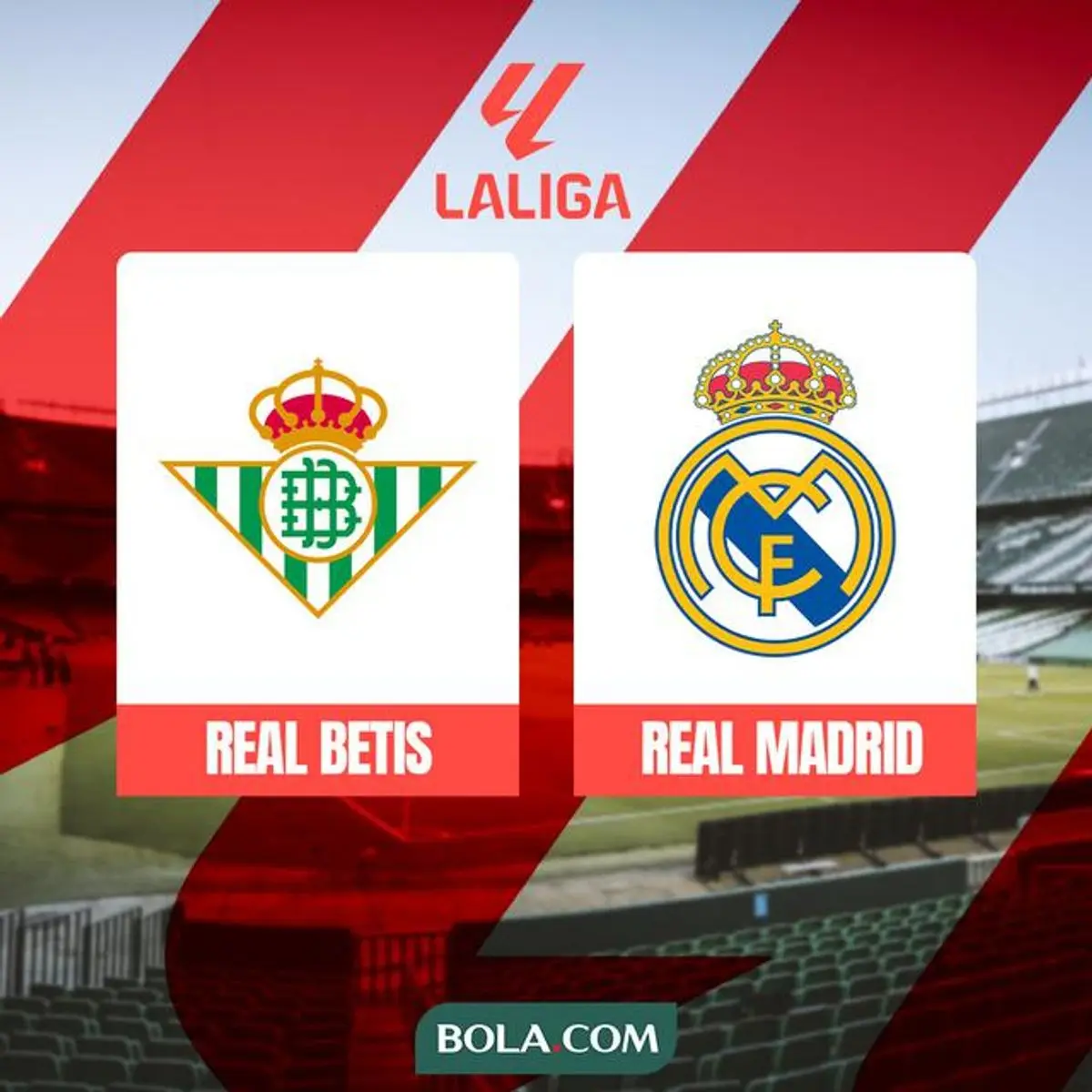 Pertandingan Liga Spanyol antara Real Betis dan Real Madrid (Bola.com/Adreanus Titus)