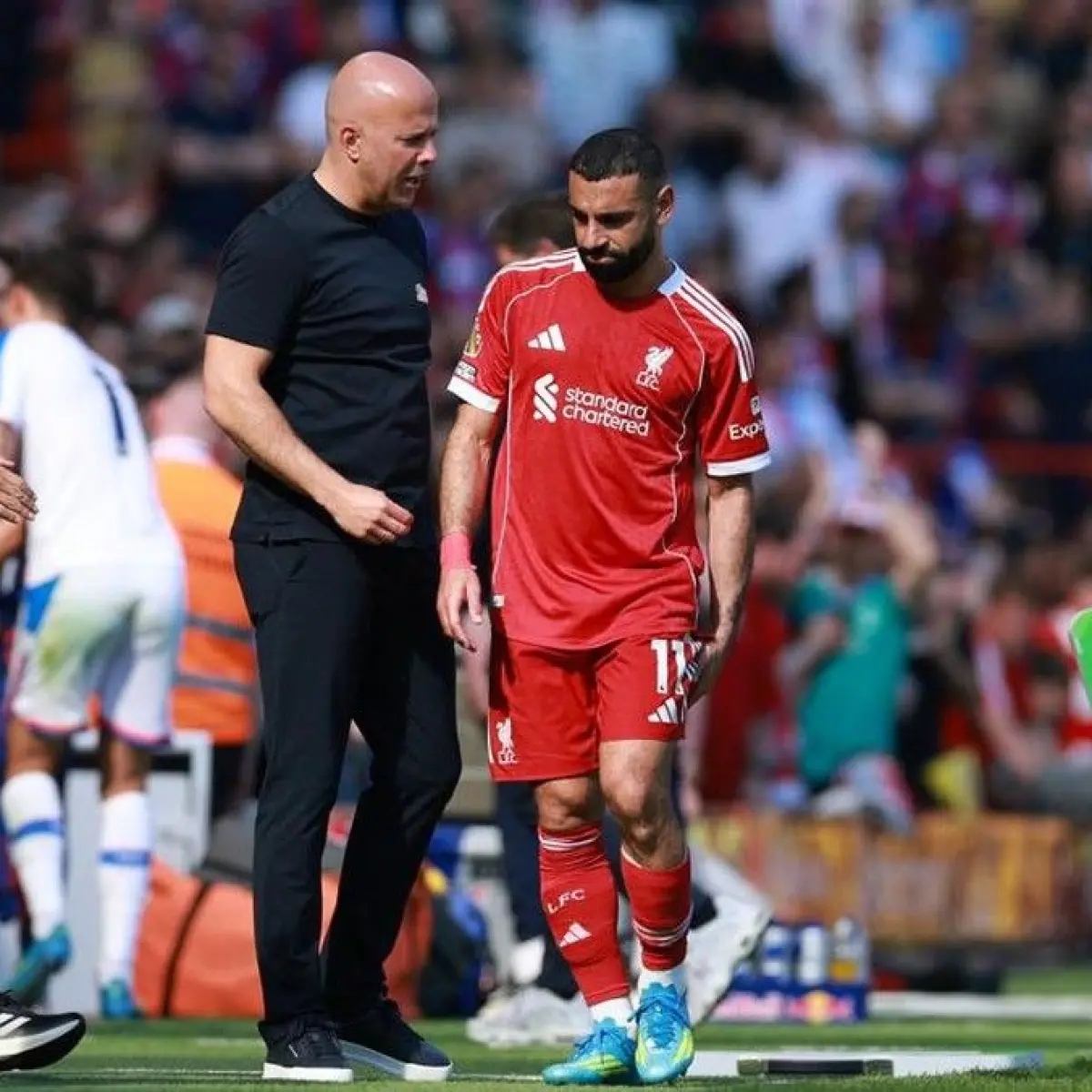 Bintang Liverpool Mohamed Salah cedera hamstring di fase akhir Liga Inggris. (Foto: REUTERS/Phil Noble)