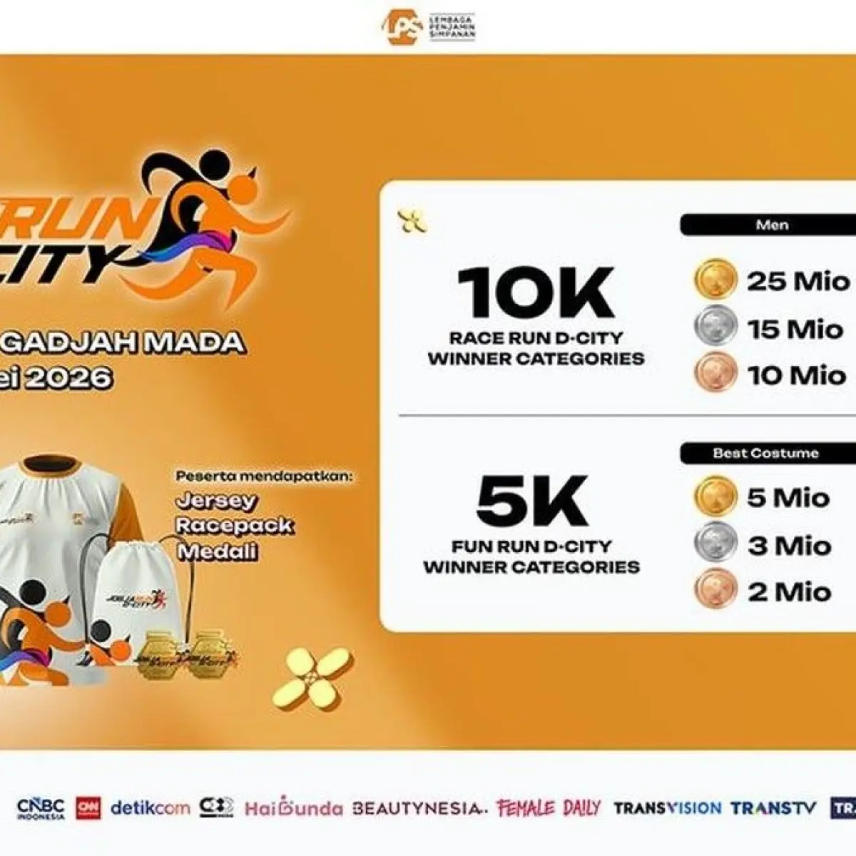 UGM Jadi Panggung Utama Jogja Run D-City 2026, Ajang Lari Pilar Jogja Financial Festival