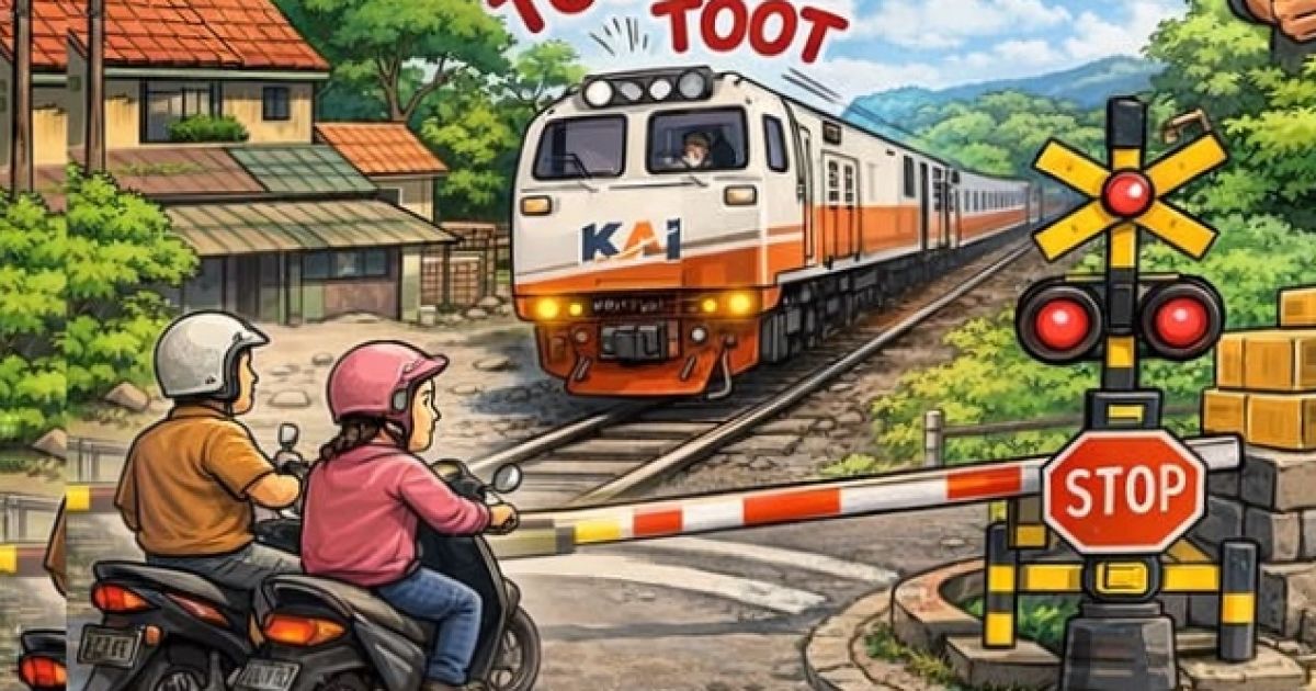Ilustrasi Perlintasan Kereta/Instagram
