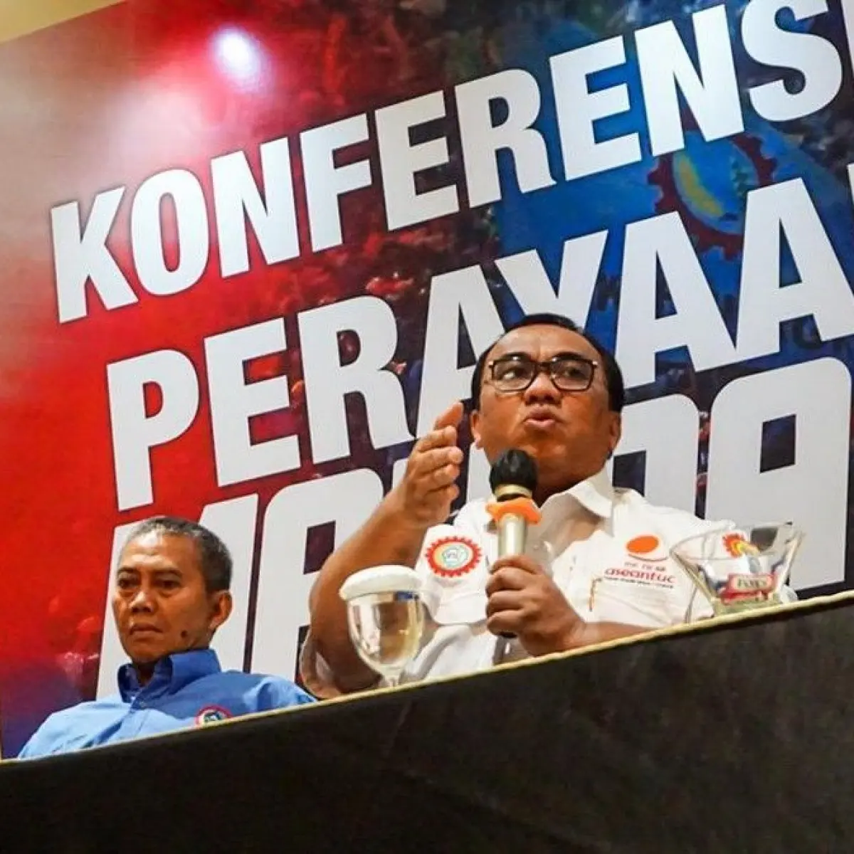 Konferensi pers soal May Day 2026 (Foto: Muhammad Firman/detikFoto)
