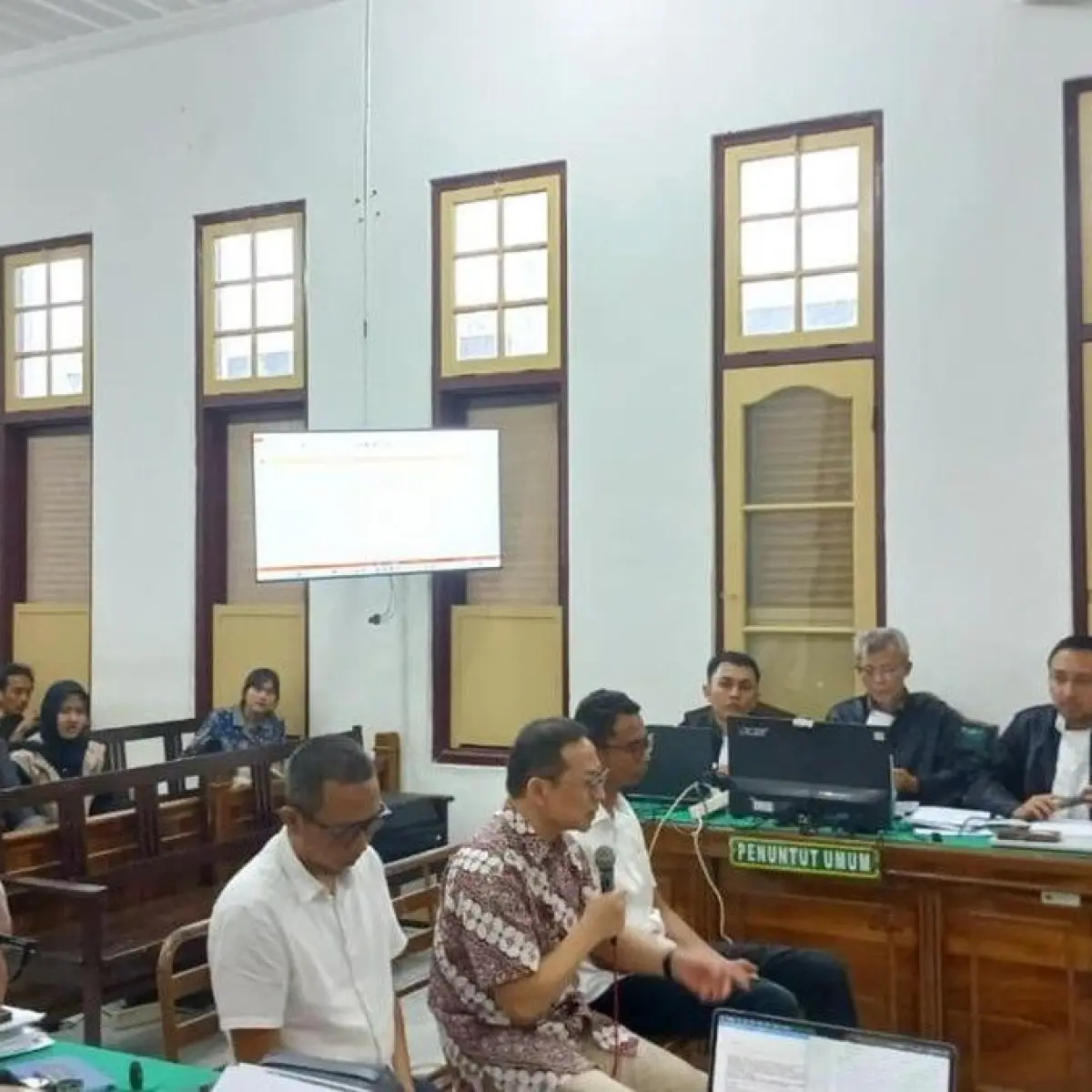 Foto: Sidang lanjutan DJKA di PN Medan. (Juita Pasaribu/detikSumut)