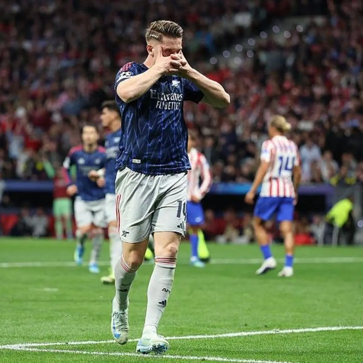 Arsenal unggul 1-0 atas Atletico Madrid di babak pertama leg pertama semifinal Liga Champions (Foto: Getty Images/Dan Mullan)