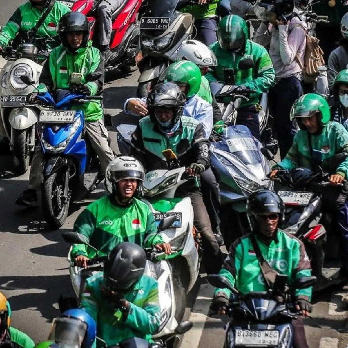 Ojek online (Foto: Grandyos Zafna/detikcom)