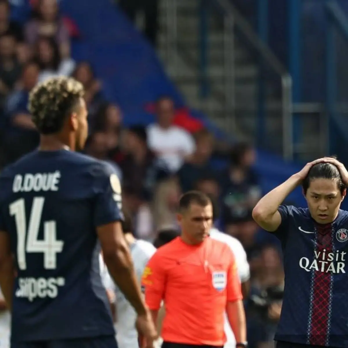 TimPemainPSGRenato Marin; Lucas Hernandez, Willian Pacho, Lucas Beraldo, Senny Mayulu, Lee Kang-in, Bradley Barcola, Pedro Fernandez, Fabian Ruiz (Warren Zaire-Emery, 61'), Desire Doue (Pierre Mounguengue, 75'), Ibrahim Mbaye (Joao Neves, 62').LorientYvon Mvogo; Abdoulaye Faye, Nathaniel Adjei, Montassar Talbi, Arsene Kouassi, Laurent Abergel, Noah Cadiou, Panos Katseris (Darlin Yongwa, 80'), Pablo Pagis (Dermane Karim, 72'), Arthur Avom Ebong (Jean-Victor Makengo, 73'), Bamba Dieng (Aiyegun Tosin, 72').
