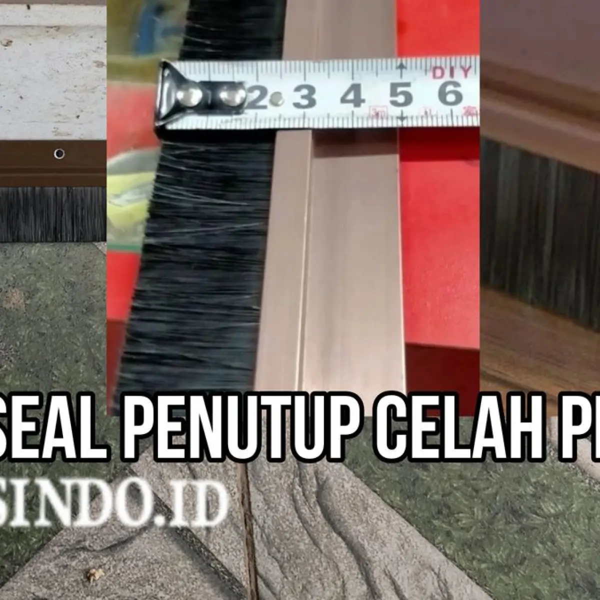 tangan menutup celah pintu bawah dengan pelindung karet (Foto: Blogger)