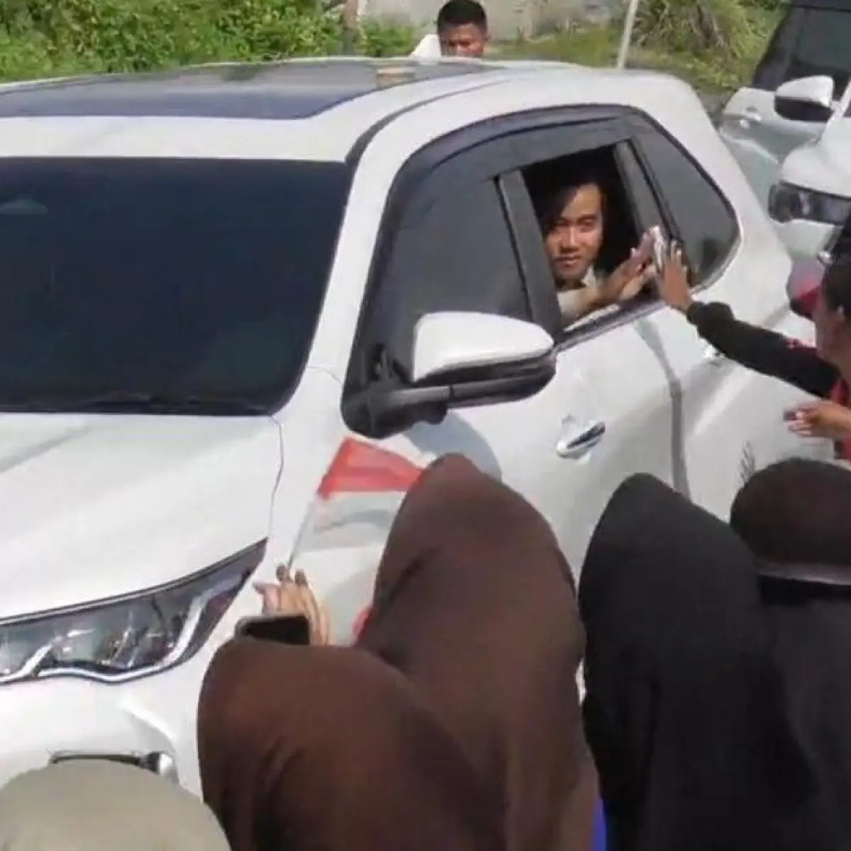 Wapres Gibran Rakabuming Raka disambut warga di Lampung Timur  (Foto: Istimewa)