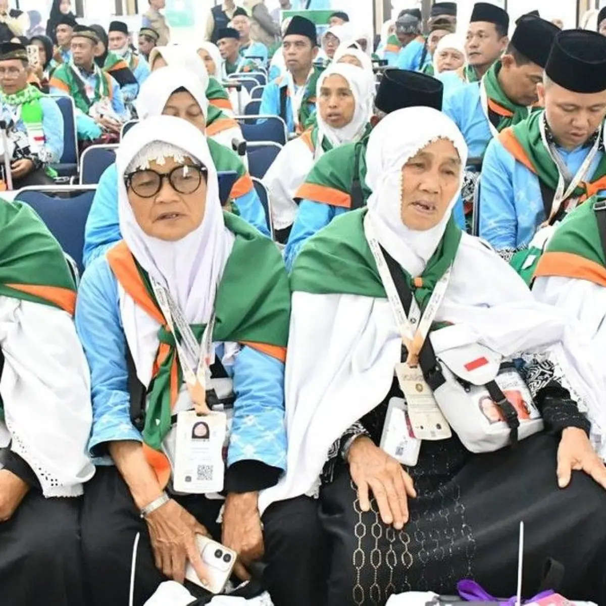 Foto: Embarkasi Palembang mulai menerima kedatangan 445 jemaah haji kloter 11 yang termasuk dalam gelombang II di Asrama Haji Sumsel. (Dok. Istimewa)