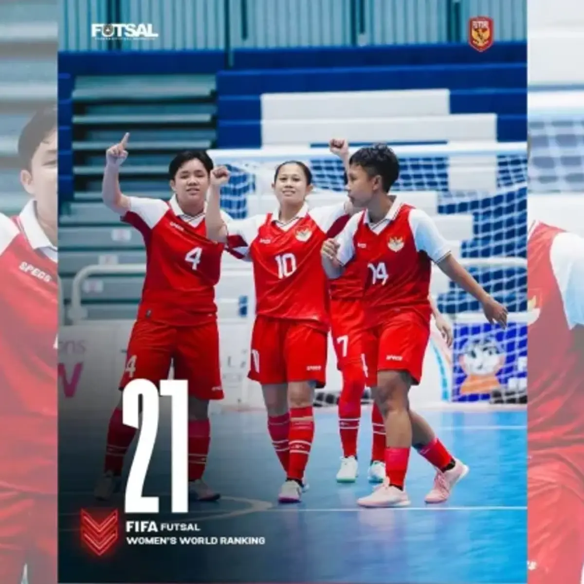 Timnas Futsal Putri Indonesia mengalami penurunan posisi dalam pembaruan ranking FIFA Futsal edisi Mei 2026 (Foto: Instagram @timnasfutsal)