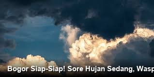 Bogor Siap-Siap! Sore Hujan Sedang, Waspada Perubahan Cuaca Mendadak