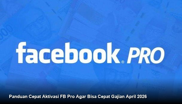 Ilustrasi tampilan dashboard **Facebook Professional Mode** di smartphone menunjukkan metrik pertumbuhan audiens dan notifikasi potensi pendapatan dari iklan.