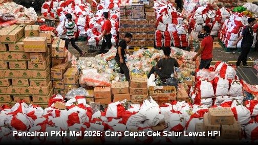 INFO RESMI KEMENSOS - Tampilan layar ponsel yang menunjukkan proses verifikasi data penerima bantuan sosial melalui laman resmi Kemensos.