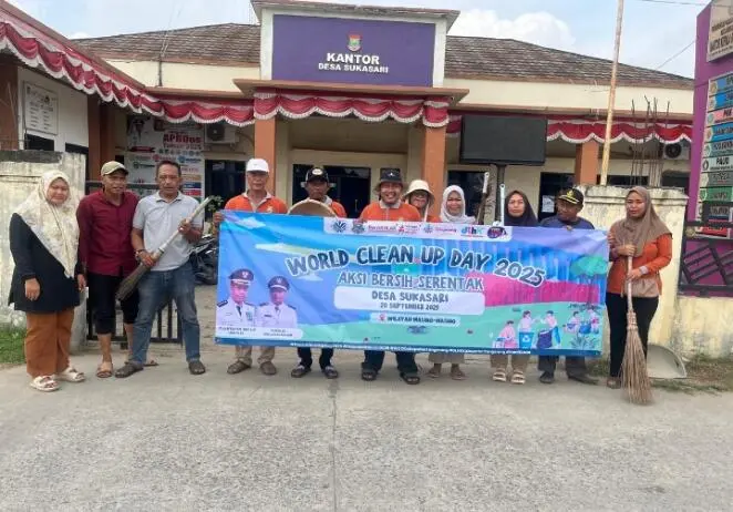 Dalam Rangka World Clean Up Day Tahun 2025 Desa Sukasari Komitmen Jadi Contoh Desa Peduli Lingkungan