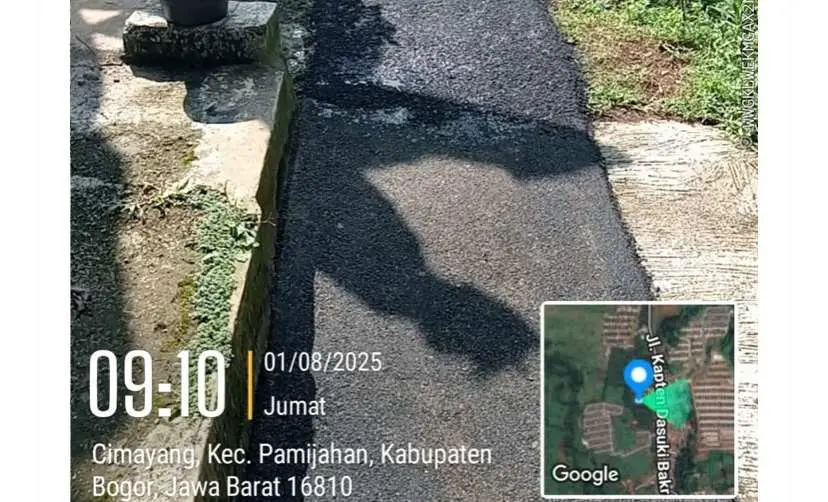 Desa Cimayang Laksanakan Pembangunan Infrastruktur Tahun 2025 dengan Aspal Lingkungan