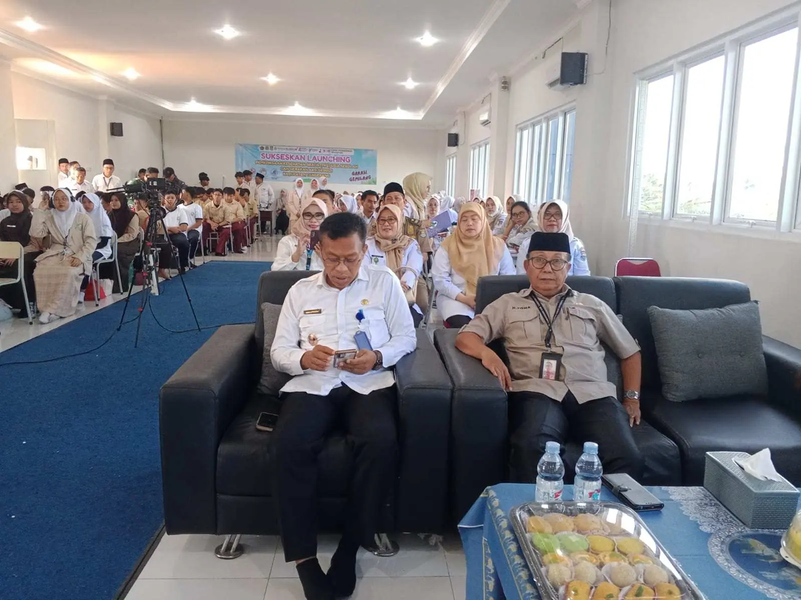 Camat Rajeg Oman Apriaman menghadiri Launching Pemeriksaan Kesehatan Gratis (PKG) Usia Sekolah