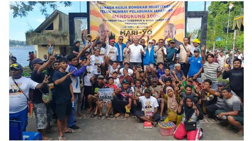 Dukungan Penuh untuk Mari-Yo Datang dari Buruh TKBM Teluk Numbay untuk Pilgub Papua