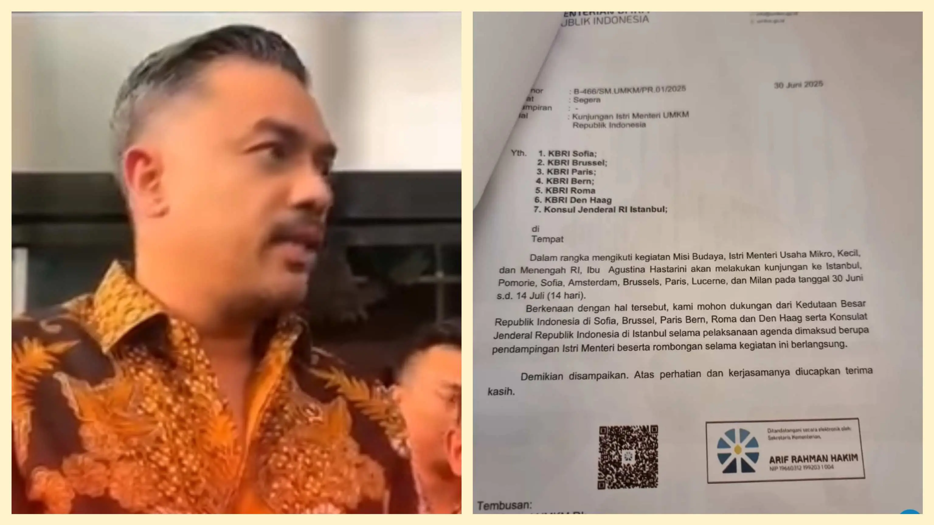 Menteri UMKM Maman Abdurahman soal Istri ke Eropa dan Beredarnya Memo Datangi KPK untuk Klarifikasi