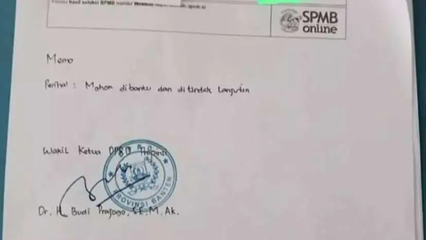Budi Prajogo Dicopot: Titipan Siswa Guncang DPRD Banten