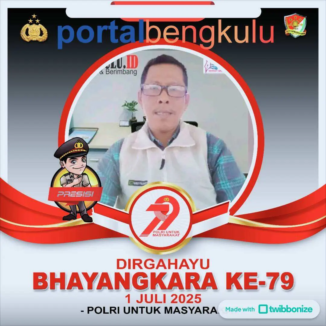 Redaksi Portalbengkulu Mengucapkan Dirgahayu Bhayangkara Ke 79, Polri Untuk Masyarakat