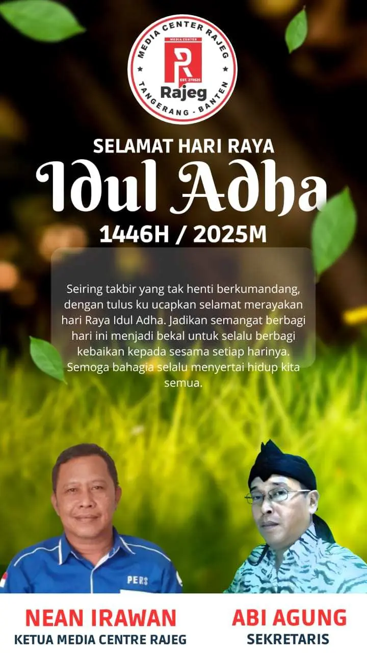 Media Center Rajeg Mengucapkan Selamat Hari Raya Idul Adha 10 Dzulhijah 1446 H