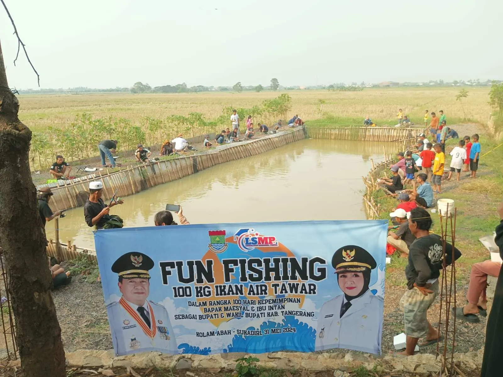 LSMP Sukses Gelar Fun Fishing 100 Kg Ikan Air Tawar, Apresiasi 100 Hari Kerja Bupati-Wabup Tangerang
