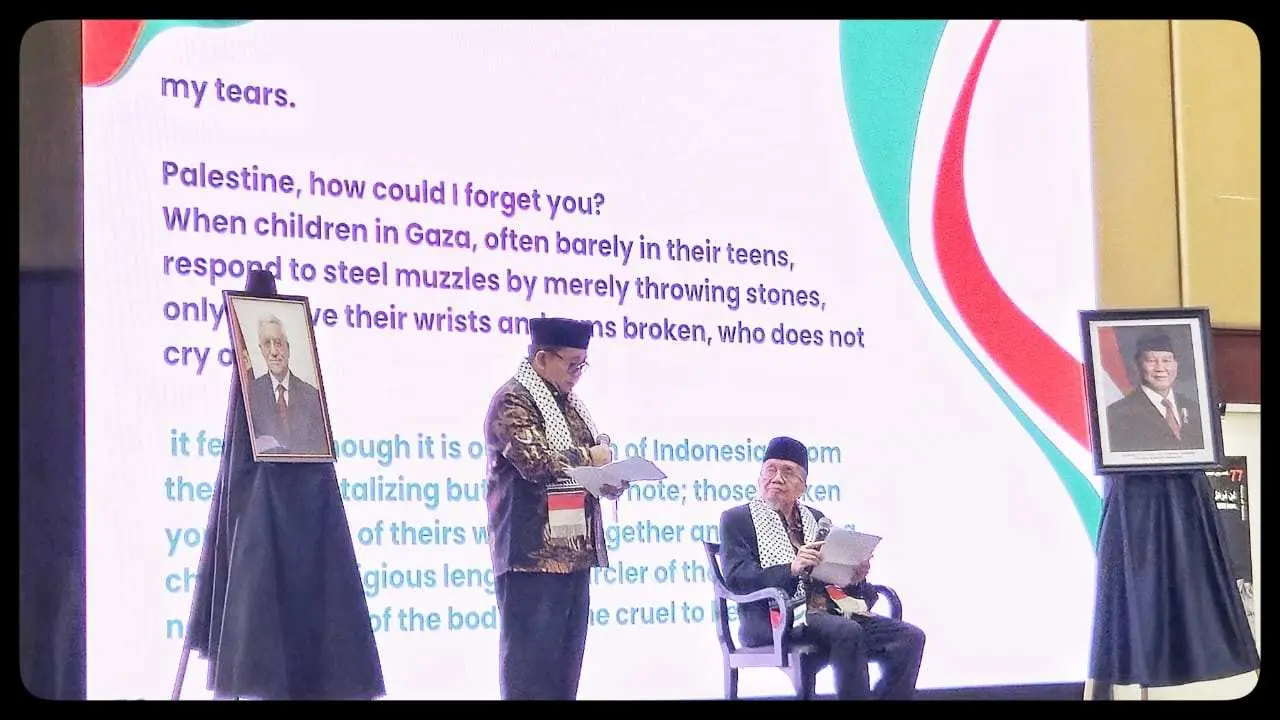 Puisi Taufiq Ismail dan Ricky Kurniawan Getarkan Acara Peringatan Nakba di Jakarta