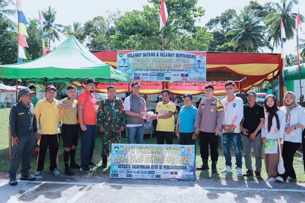 Sarana Pererat Silahturahmi Pemuda dan Masyarakat, Kades Jeranglah Rendah Buka Open Turnamen Futsal Jeranglah Rendah Cup 2025