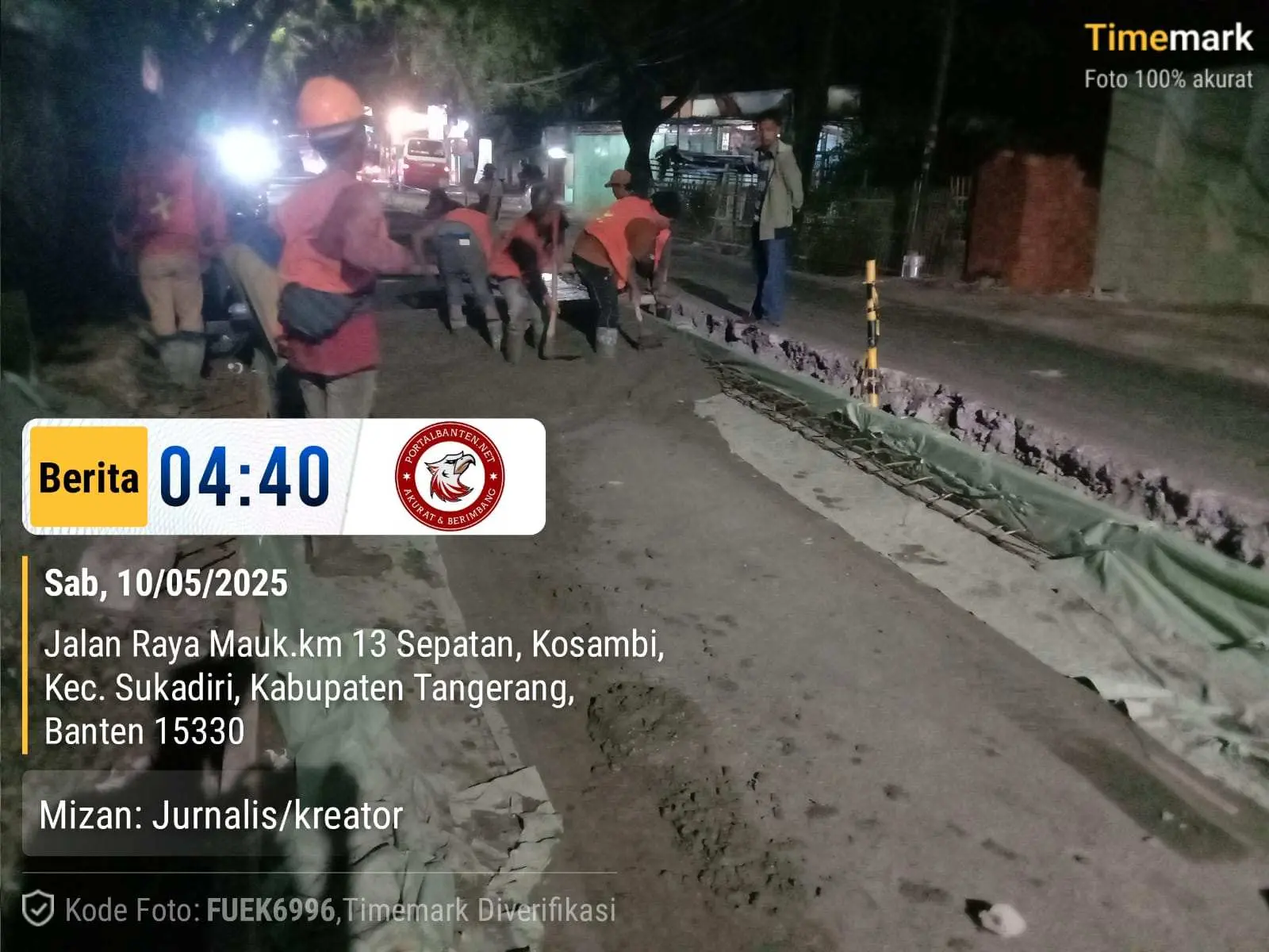 Betonisasi Jalan Raya Kosambi Ambon Desa Pisangan Jaya Tak Munculkan KIP, Alasan Proyek Lanjutan