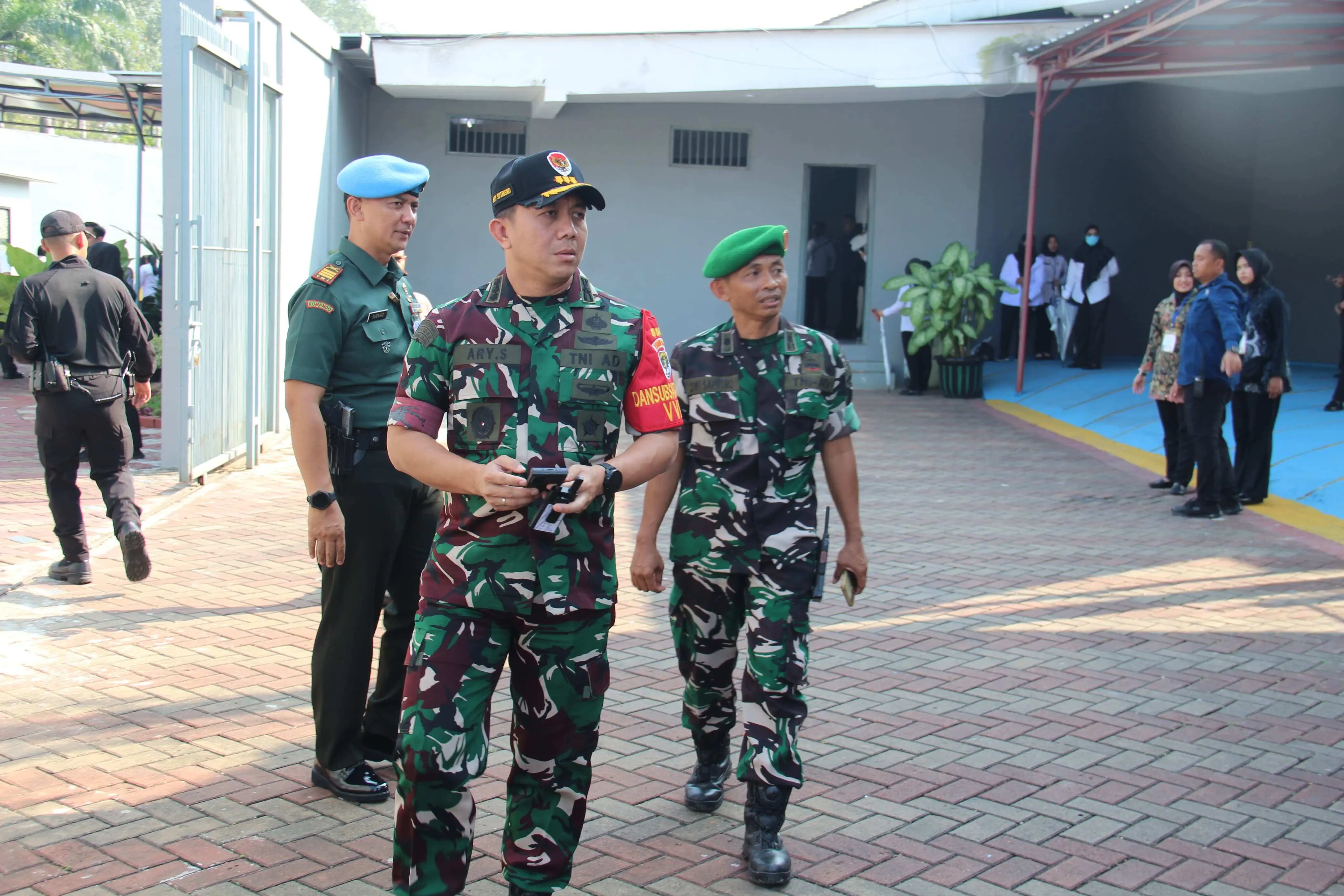 Dandim 0506/Tgr Monitoring  Kunker Ibu Wapres Tinjau Layanan Kesehatan