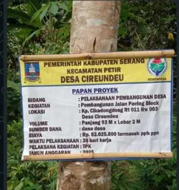 Proyek Pembangunan Paving Block Di Desa Cireunde Diduga Di Jadikan Ajang Mencari Kekayaan Pribadi 